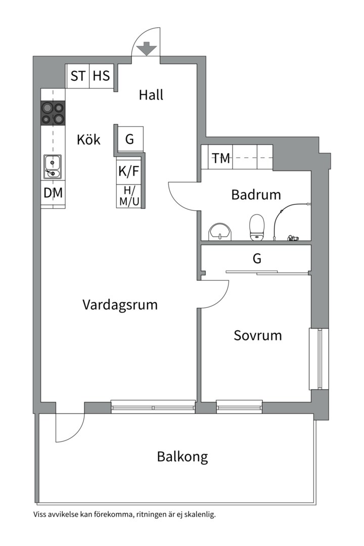 Planlösning från Alörsgatan 2, 1tr, Till salu i Östhammar, Östhammar