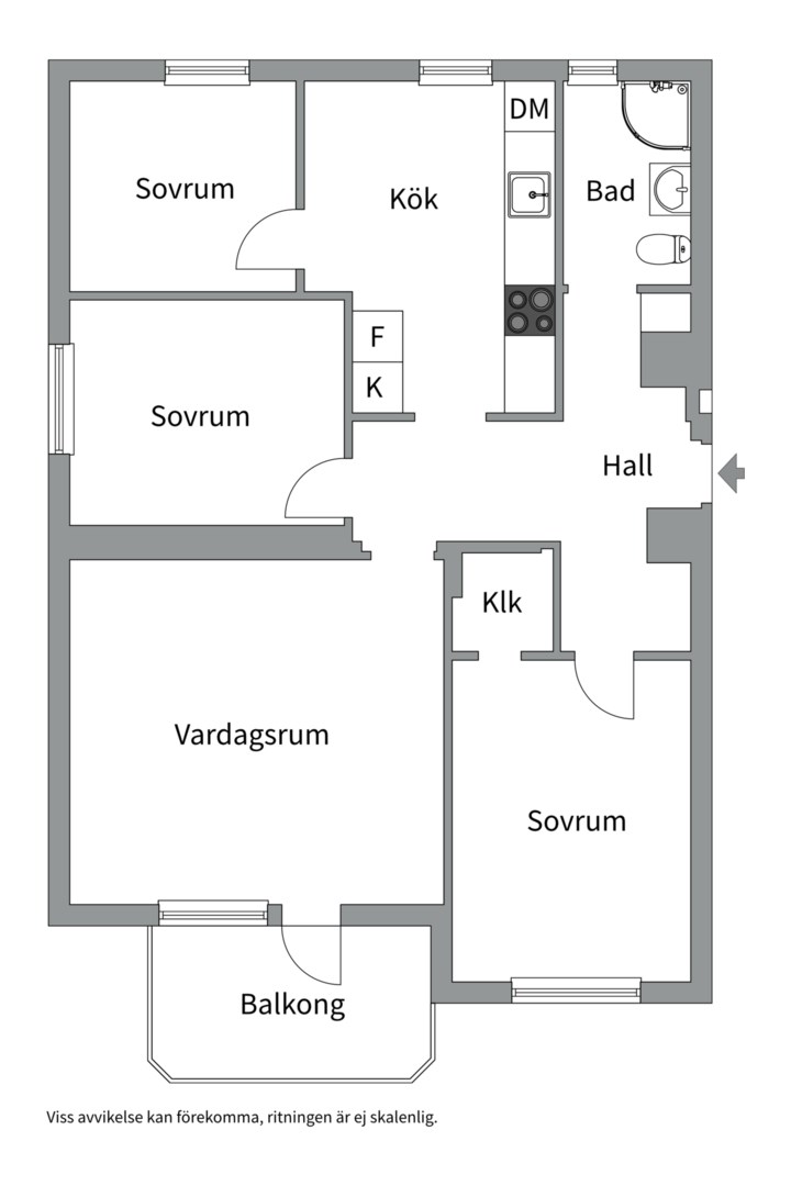 Bostadsbild från Emausgatan 23C, Såld i Gideonsberg, Västerås