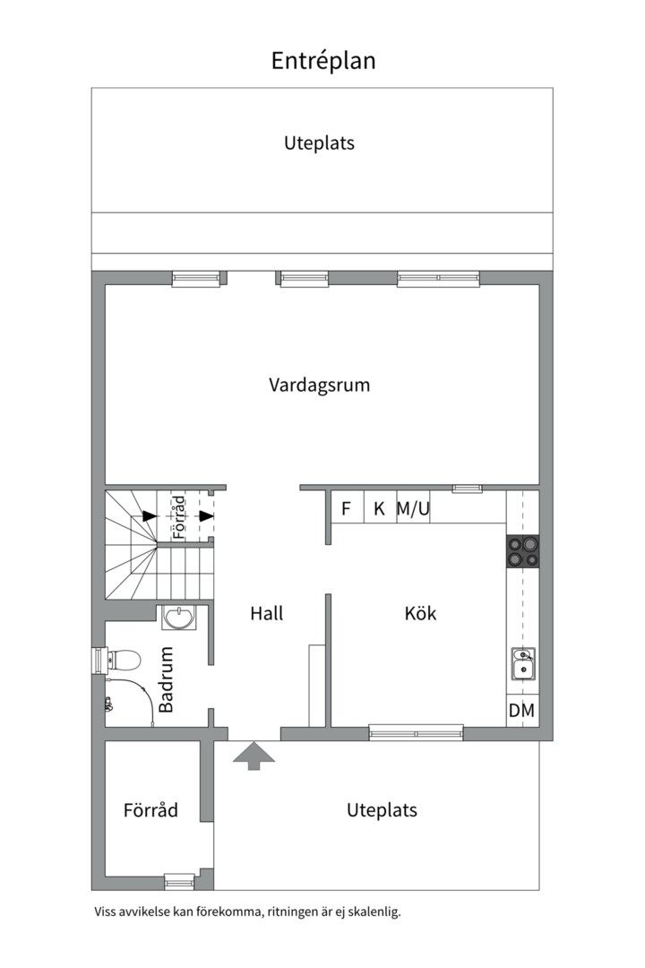 Planlösning från Solstrålevägen 115, Till salu i Storvreta, Uppsala