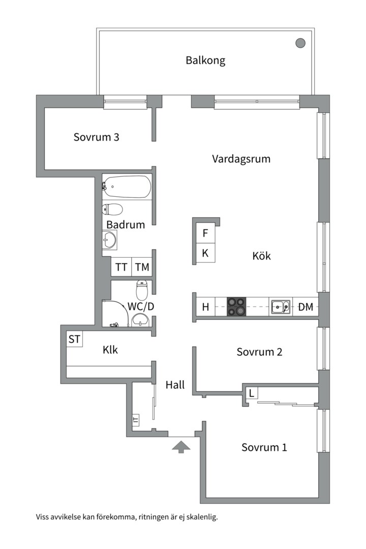 Planlösning från Bäcklösavägen 5, Kommande i Ultuna, Uppsala