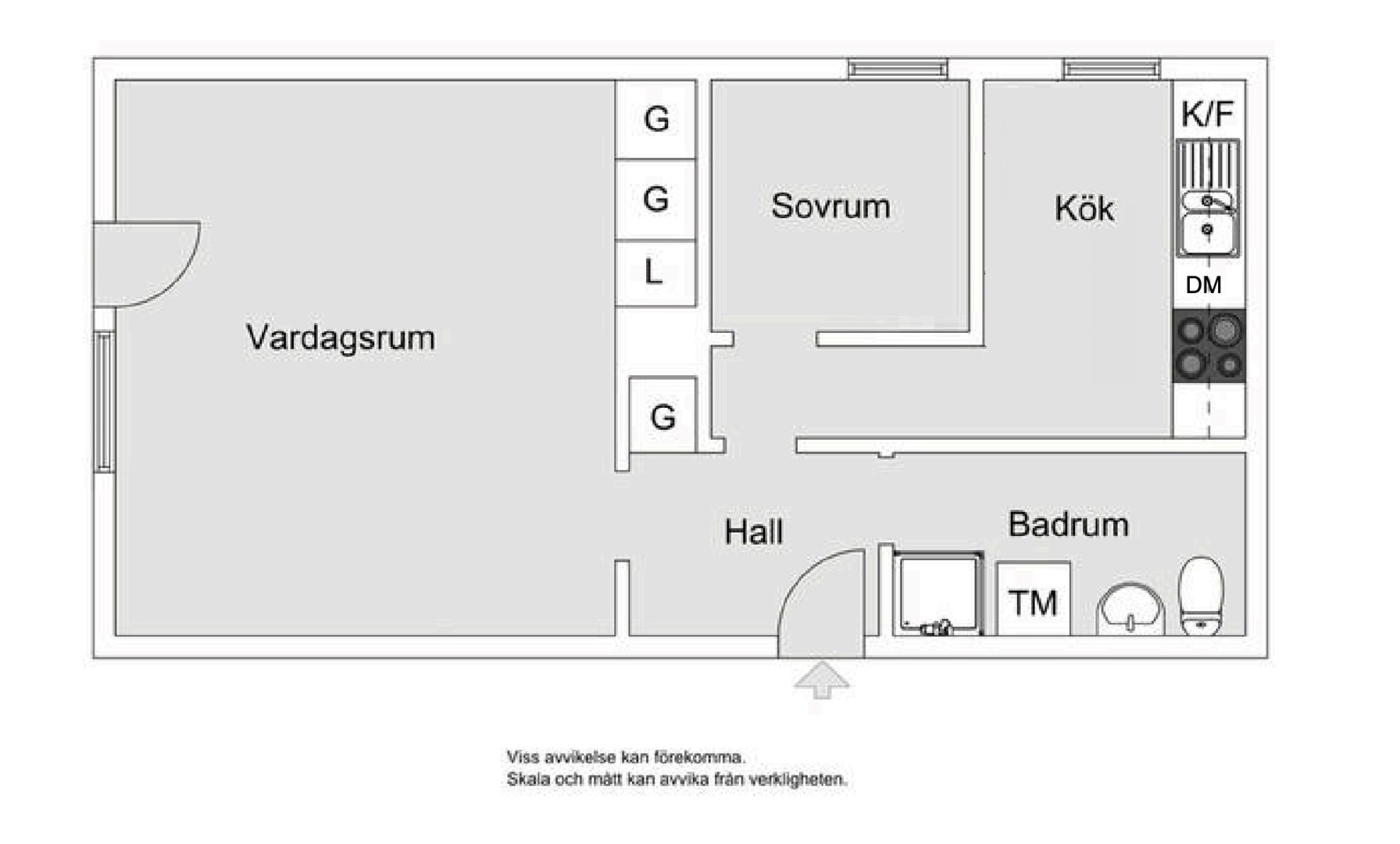 Planlösning från Beckasinvägen 34, 3/3tr, Såld i Saltängen, Nacka