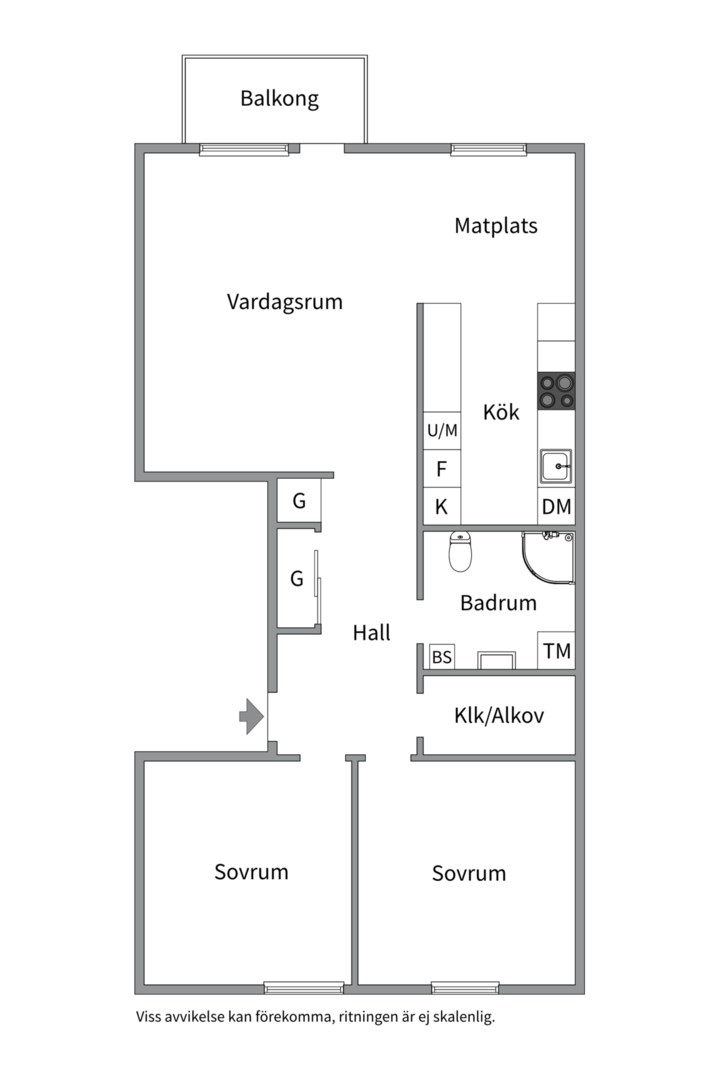 Planlösning från Ringvägen 9A, 4 tr, Såld i Södermalm - Högalid, Stockholm