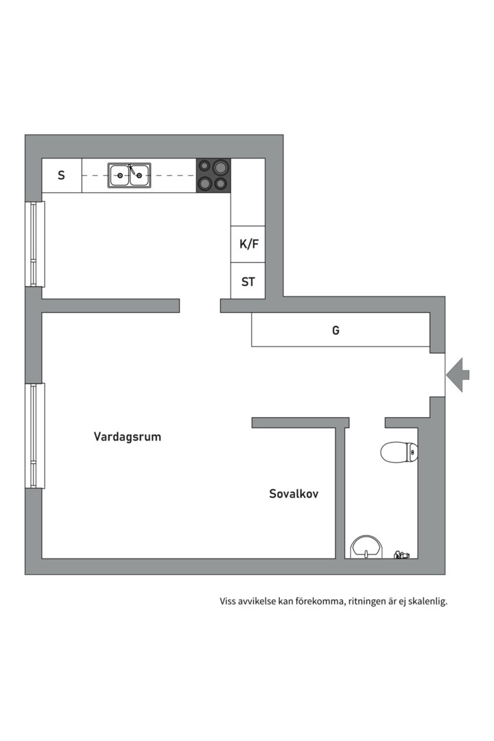 Planlösning från Rekylgatan 10, Till salu i Haga, Västerås
