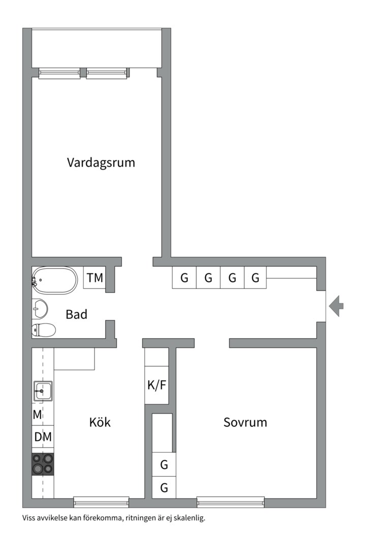 Planlösning från Blixtgatan 25, Kommande i Gränby, Uppsala