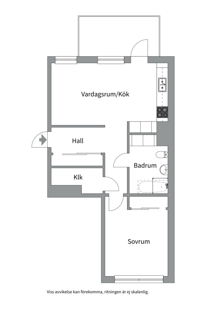 Planlösning från Solskensgatan 3, Till salu i Gränby backe, Uppsala