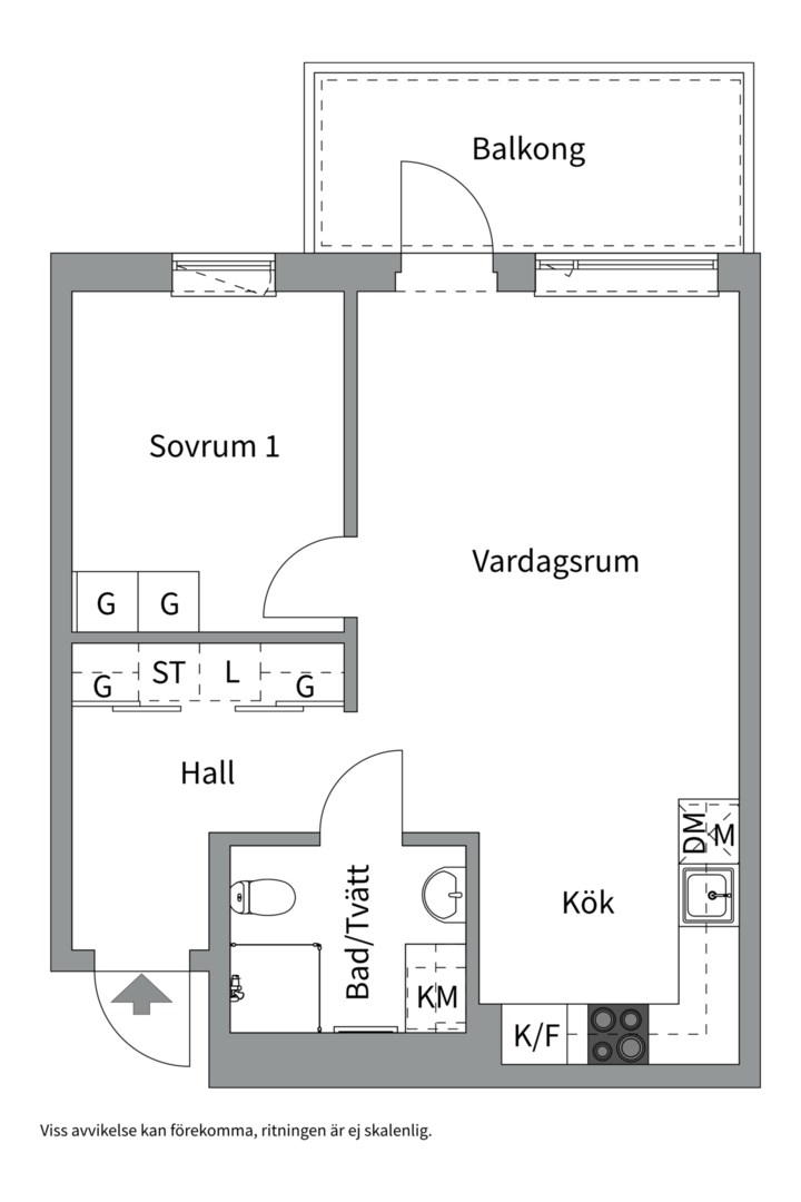 Planlösning från Gränby bilgata 26, Kommande i Gränby backe, Uppsala