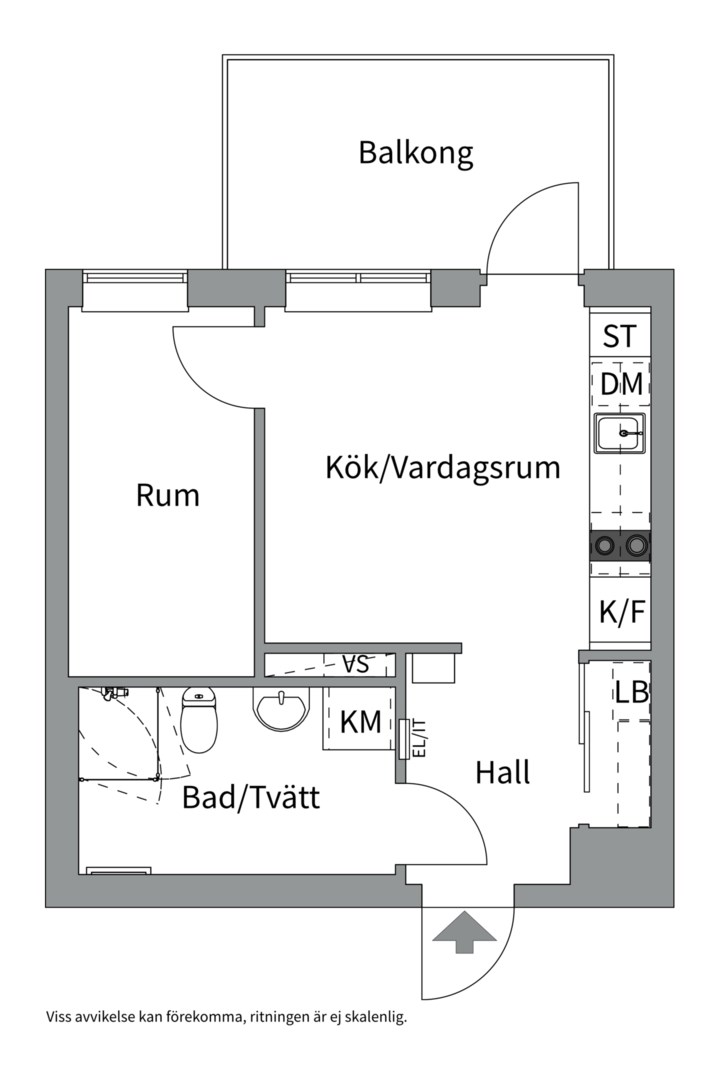Planlösning från Betty Petterssons gata 7, Kommande i Rosendal, Uppsala
