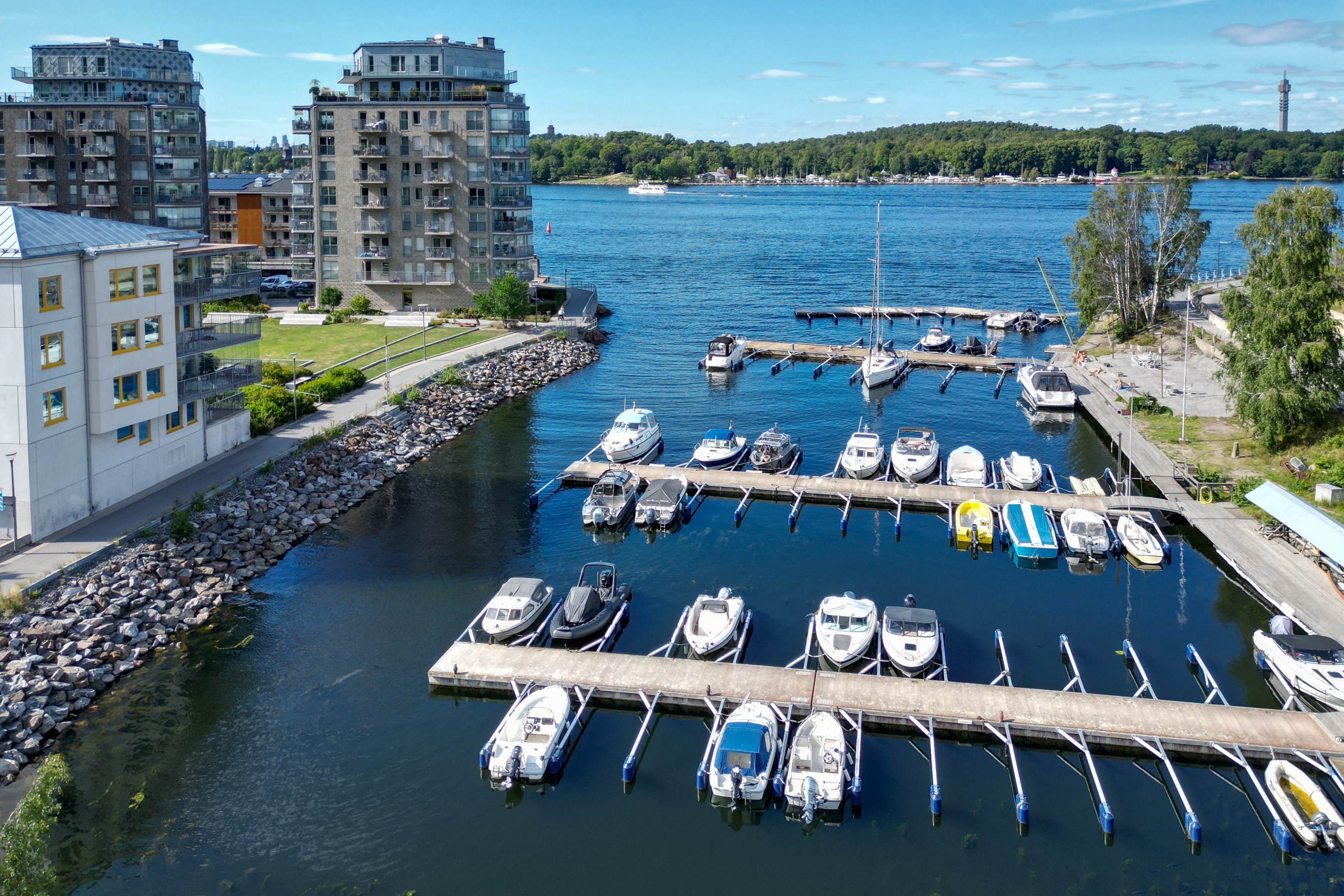 Bostadsbild från Mjölnarvägen 6A, Kommande i Kvarnholmen, Nacka