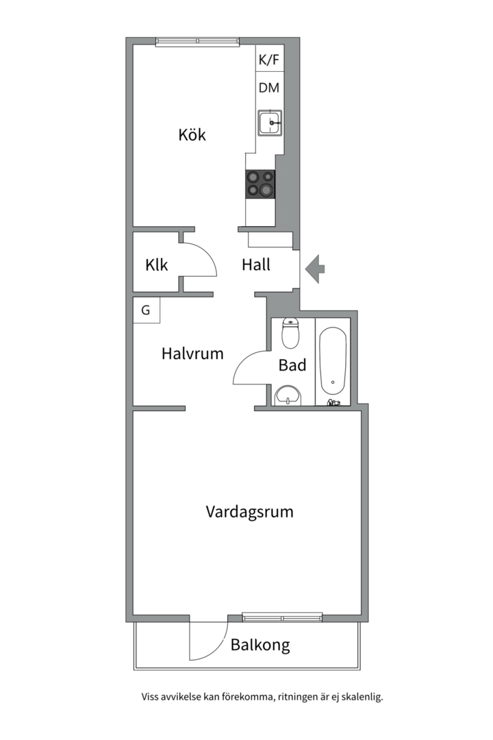 Planlösning från Geijersgatan 21B, Kommande i Luthagen, Uppsala