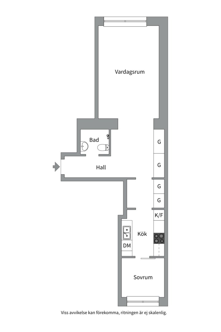 Planlösning från Pontonjärgatan 4, 1 tr, Kommande i Kungsholmen, Stockholm