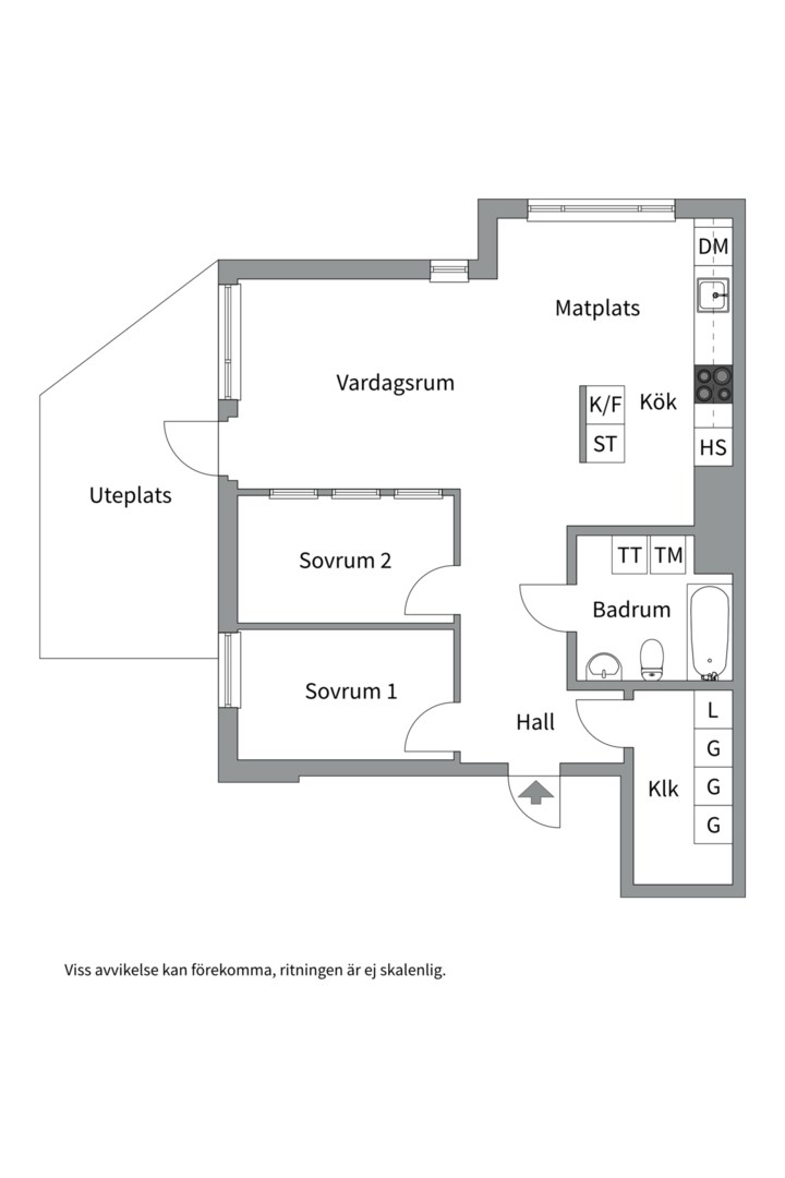 Planlösning från Ekuddsvägen 6, Till salu i Ekudden, Nacka