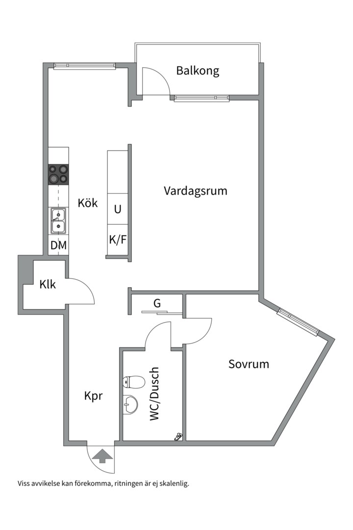 Planlösning från Johan Enbergs väg 7, Till salu i Västra skogen, Solna