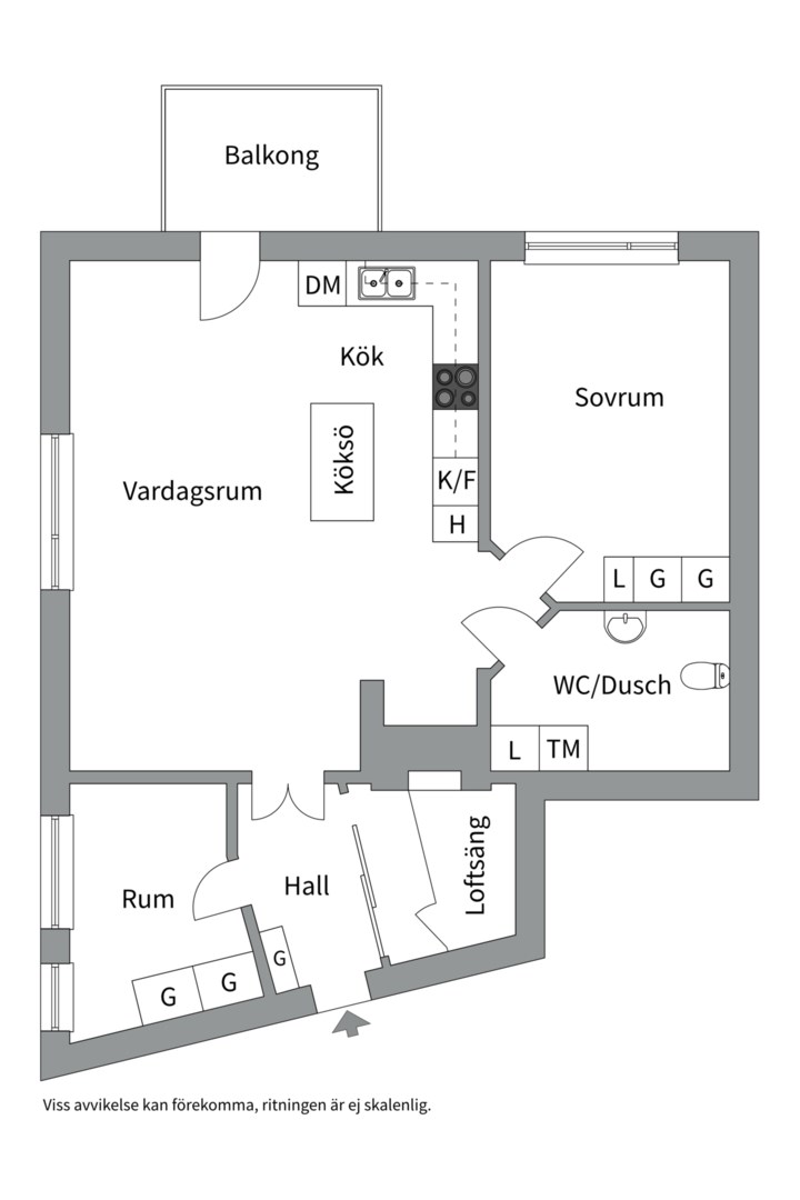 Planlösning från Barnhemsvägen 5, Kommande i Skuru, Nacka
