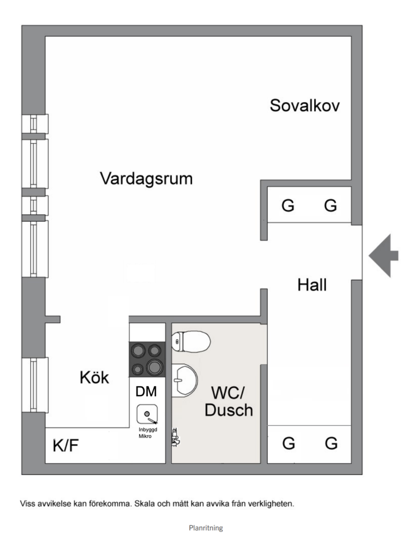 Planlösning från Ektorpsvägen 9, Såld i Ektorp, Nacka