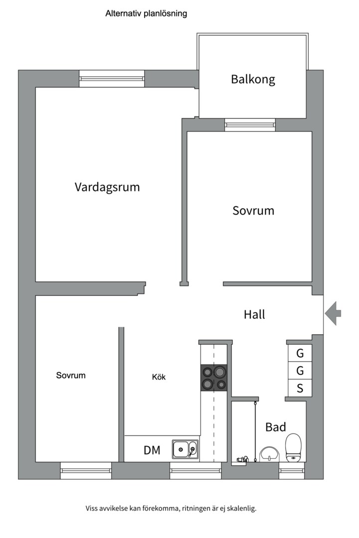 Planlösning från Ugglevägen 21C, Såld i Saltängen, Nacka
