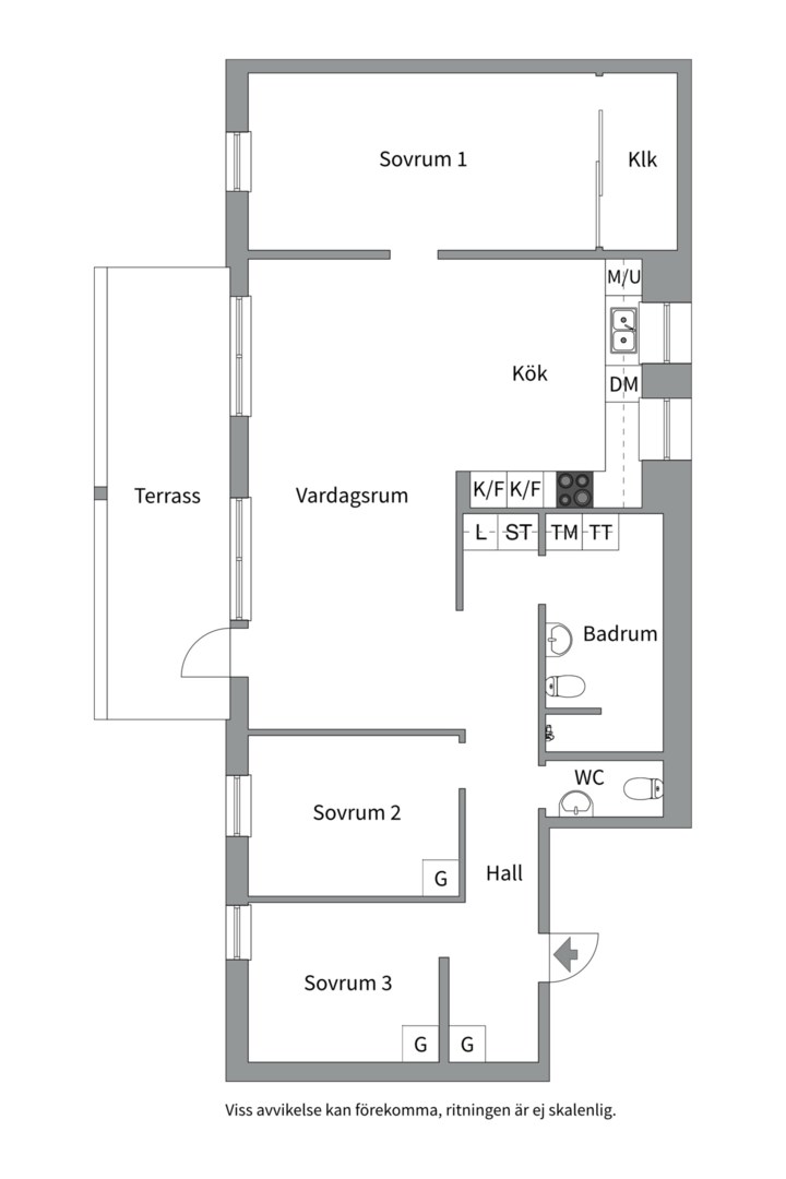 Planlösning från Kristallvägen 6, Till salu i Solberga/Hägersten, Stockholm