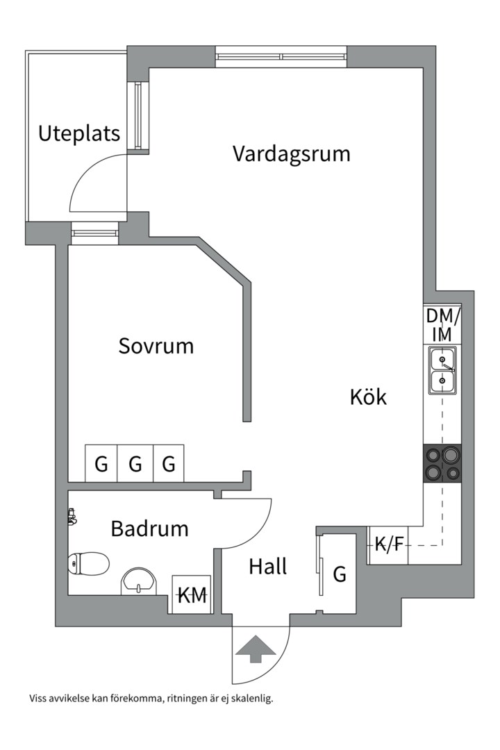 Planlösning från Tellusborgsvägen 94, Kommande i Midsommarkransen - Telefonplan, Stockholm