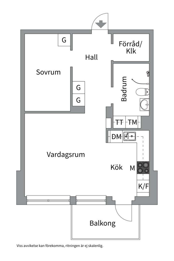 Planlösning från Vantörsvägen 275, Till salu i Fruängen, Stockholm
