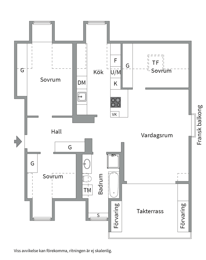 Planlösning från Fredhällsgatan 1, Såld i Kungsholmen - Fredhäll, Stockholm