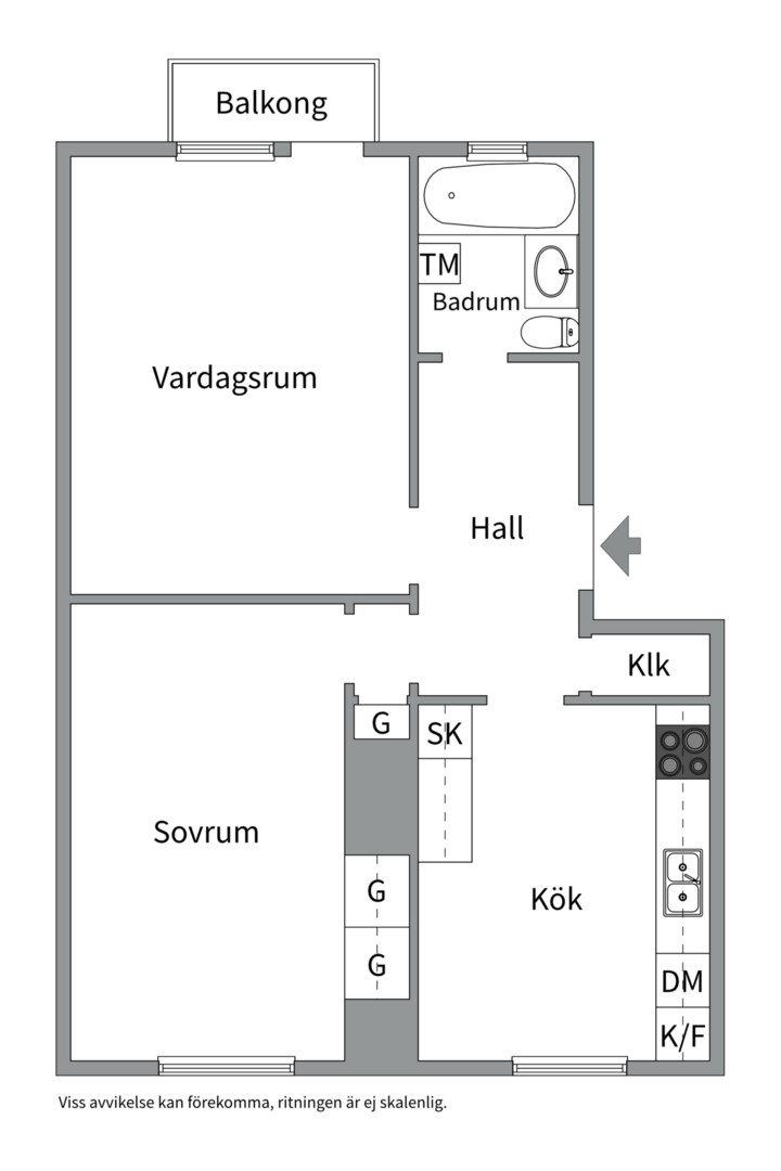 Planlösning från Broddgränd 10, Till salu i Västertorp, Stockholm