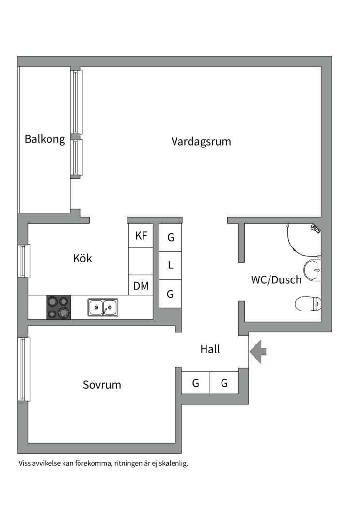 Planlösning från Sturegatan 18B, Snart till salu i Luthagen, Uppsala