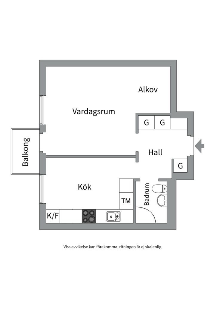 Planlösning från Ektorpsvägen 13, Till salu i Ektorp, Nacka