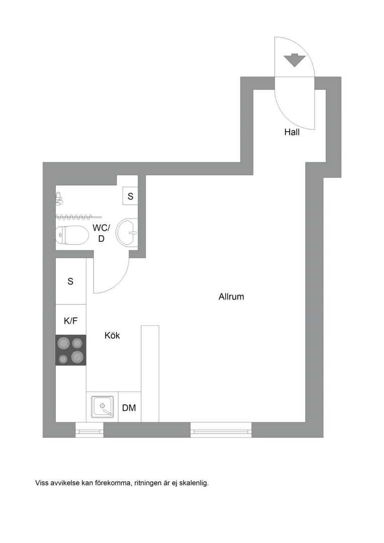 Planlösning från Tullportsgatan 11 A, Såld i Centrum, Norrtälje