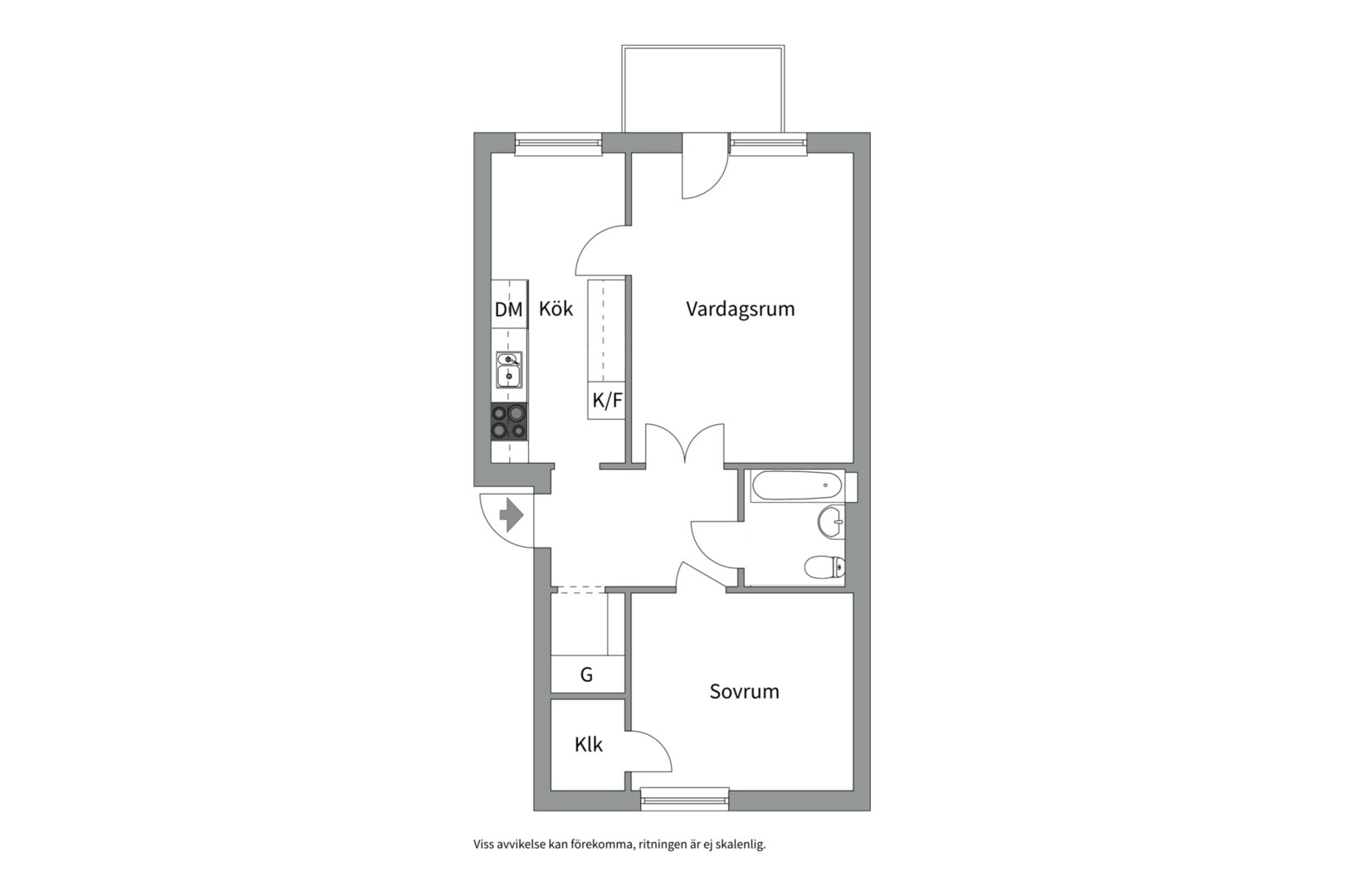 Planlösning från Prästgårdsgatan 8B, Kommande i Luthagen, Uppsala