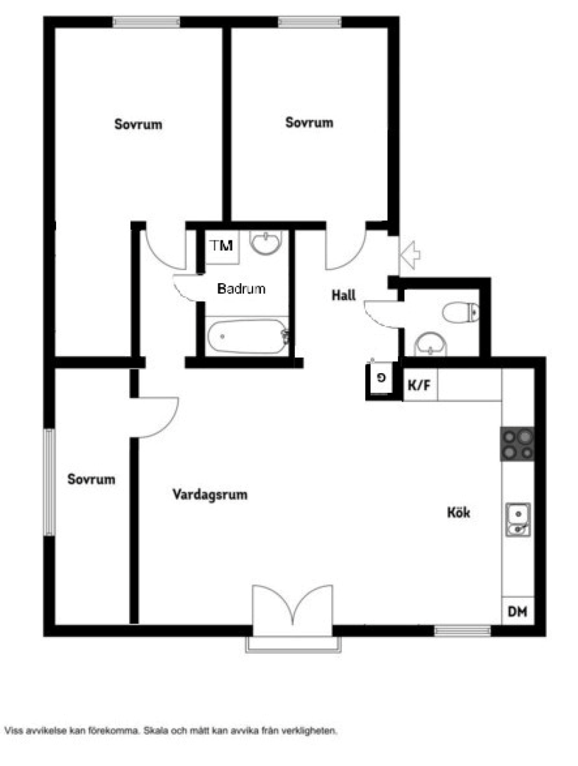 Planlösning från Trallbanevägen 6, Till salu i Gustavsberg - Hästhagen, Värmdö