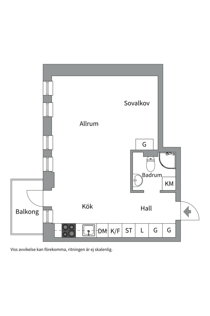Planlösning från Responsgatan 18, Kommande i Midsommarkransen - Telefonplan, Stockholm