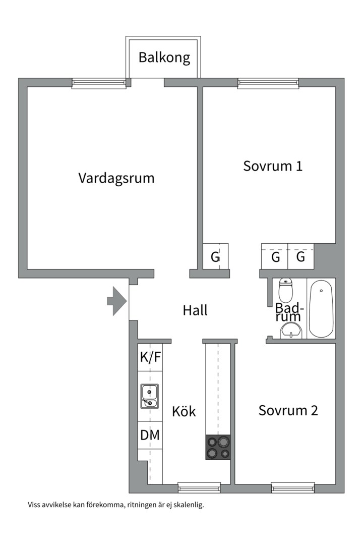 Planlösning från Valutavägen 80, Till salu i Hägerstensåsen, Stockholm