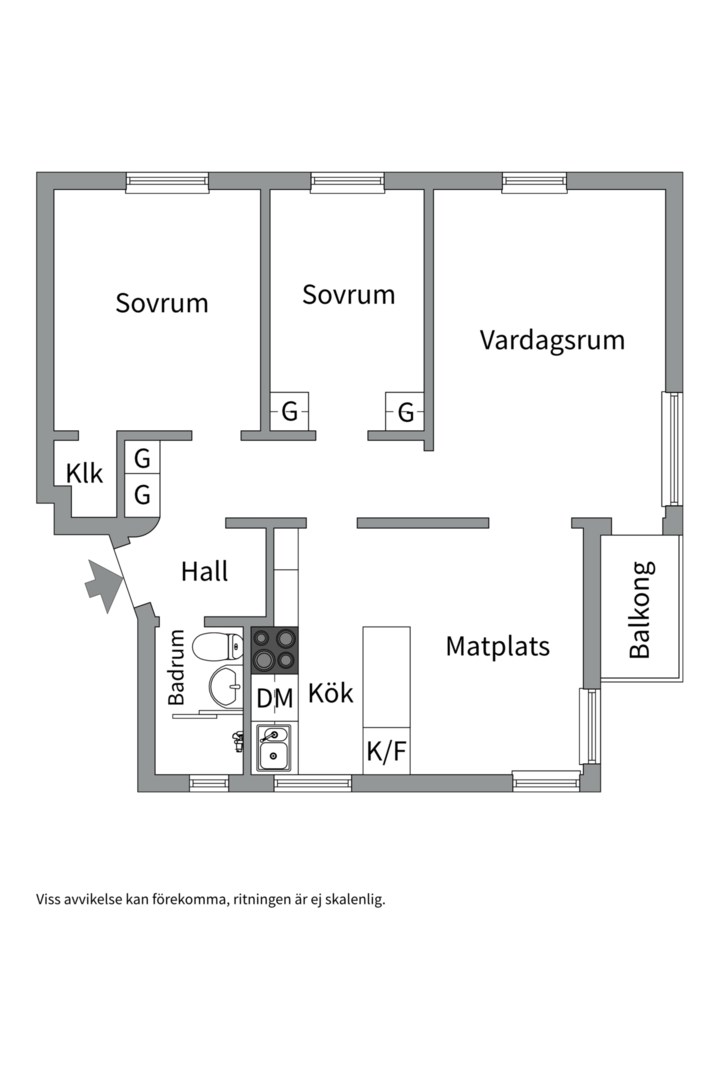 Planlösning från Fastlagsvägen 59, Kommande i Midsommarkransen, Stockholm