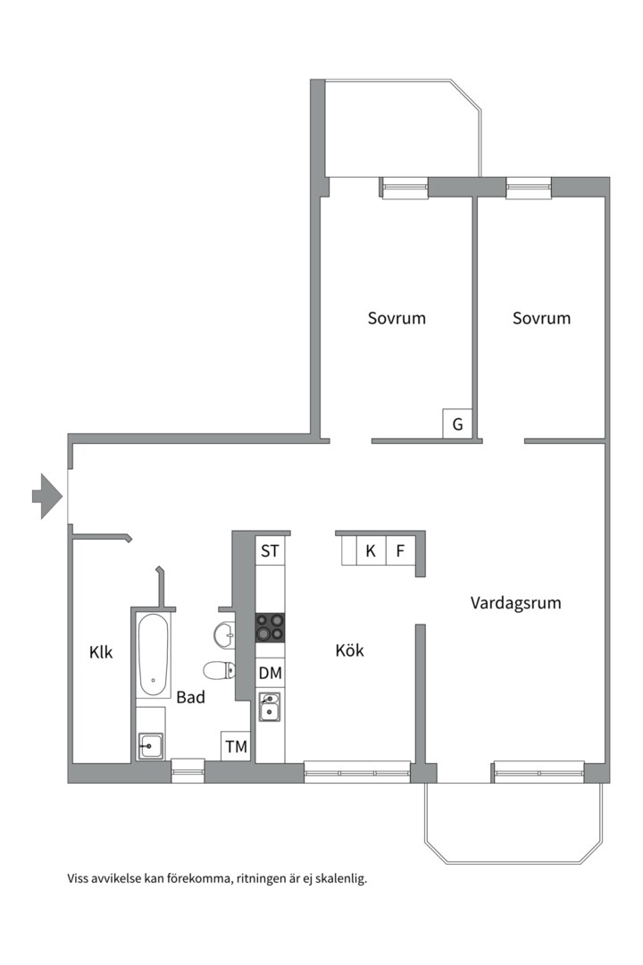 Planlösning från Katrinebergsbacken 22, 3 tr, Såld i Liljeholmen, Stockholm