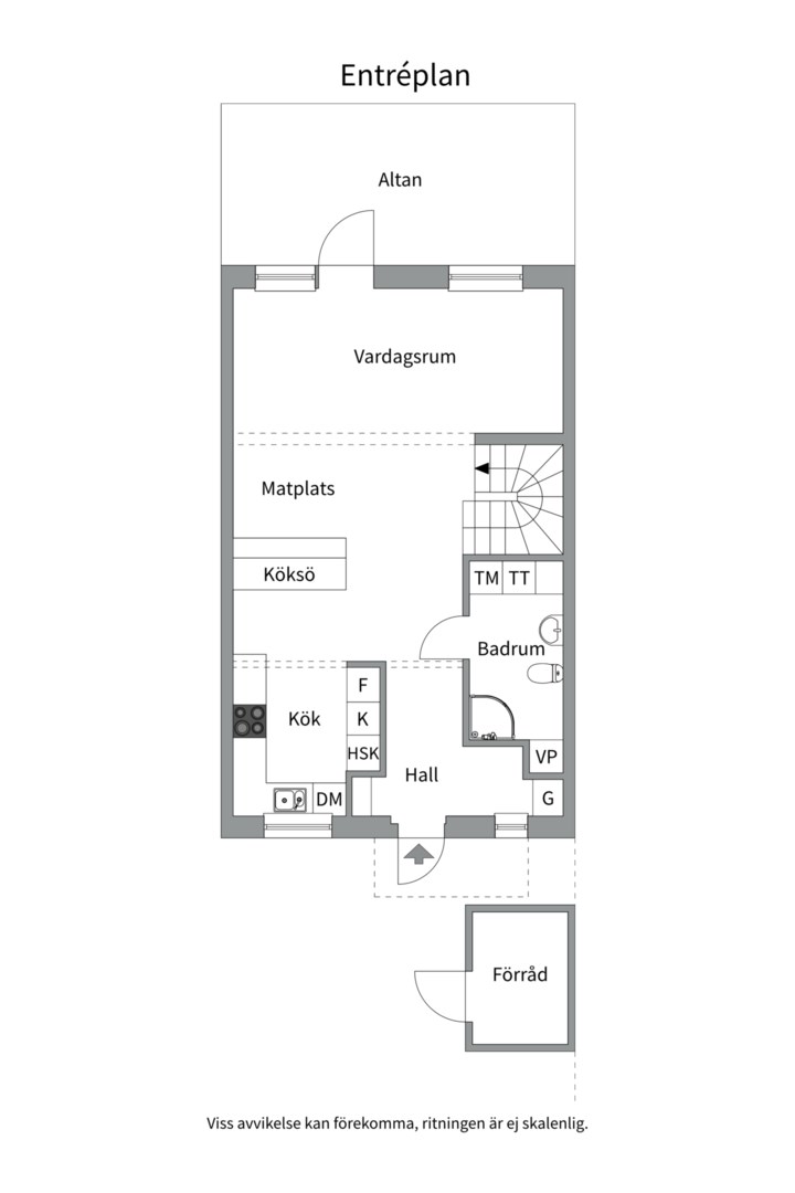 Planlösning från Hjortängsvägen 22B, Kommande i Björknäs, Nacka
