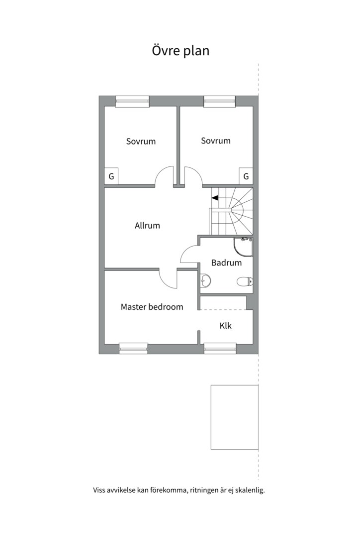 Planlösning från Hjortängsvägen 22B, Kommande i Björknäs, Nacka