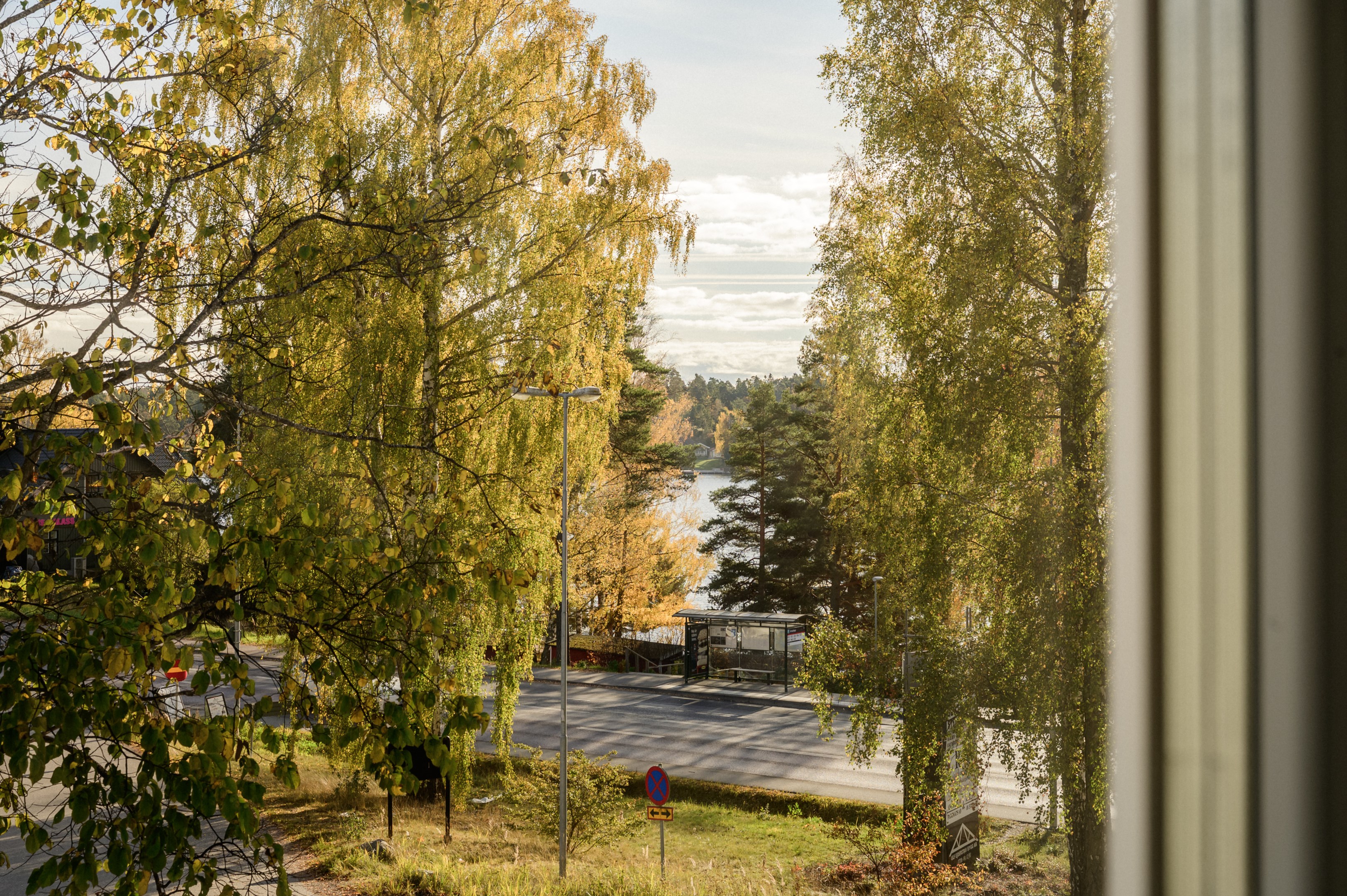 Sjöutsikt från matplatsen