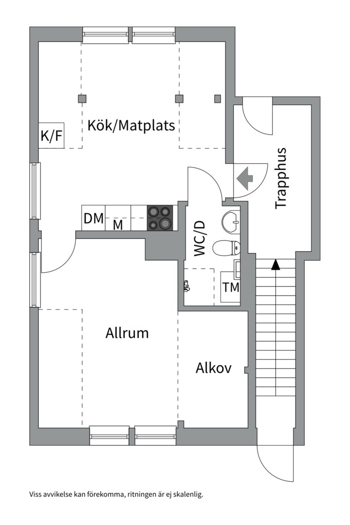 Planlösning från Grisslingebacken 1A, lgh 1101, Till salu i Mörtnäs, Värmdö