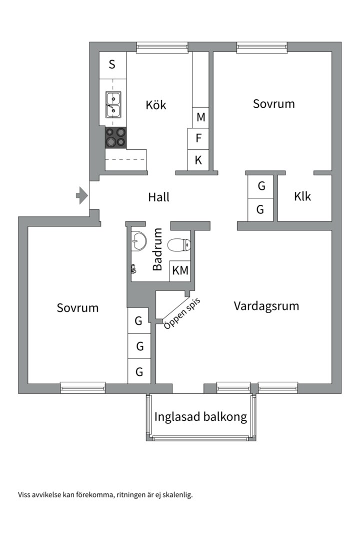Planlösning från Dansbanevägen 49, Kommande i Västberga-Telefonplan, Stockholm