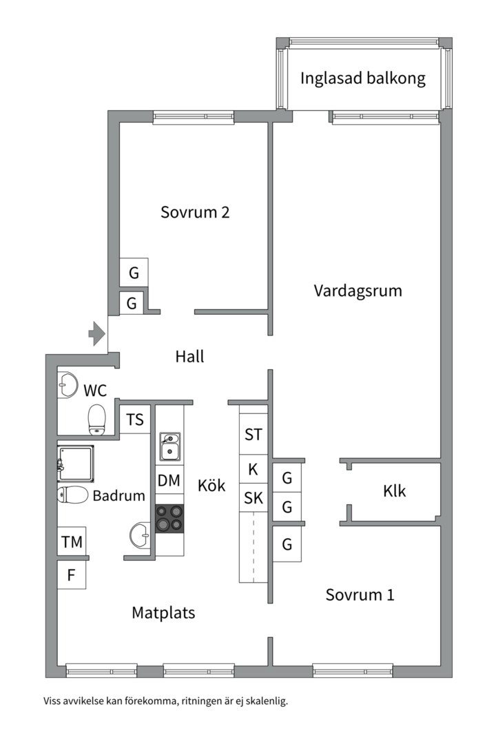 Planlösning från Bellmansgatan 68, Till salu i Bellman, Uppsala