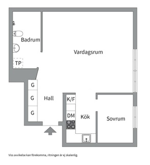 Planlösning från Olof Dalins väg 20, Kommande i Kungsholmen, Stockholm