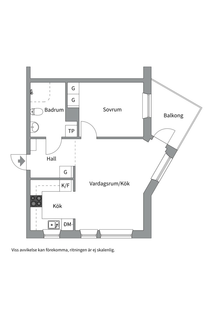 Planlösning från Nybohovsbacken 35I, 4 tr, Kommande i Liljeholmen - Liljeholmskajen, Stockholm