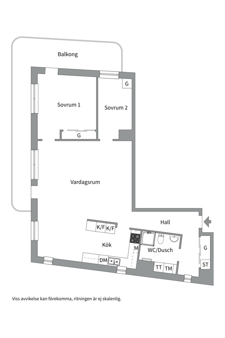 Planlösning från Årstaskogs Väg 9A, 15tr, Såld i Liljeholmen - Liljeholmskajen, Stockholm