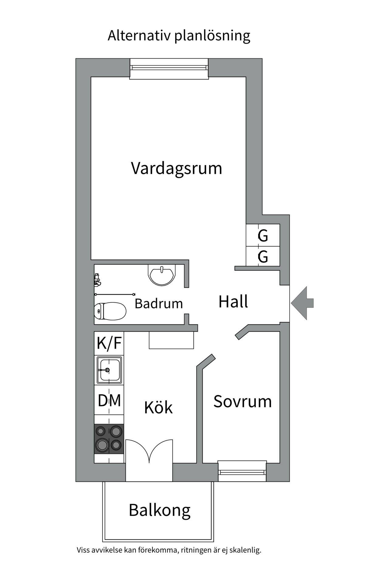Bostadsbild från Svandammsvägen 31B, Kommande i Midsommarkransen, Stockholm