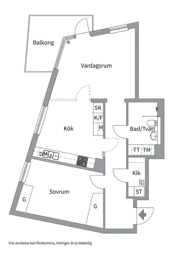 Planlösning från Finnbergsvägen 68, Såld i Finnberget, Nacka