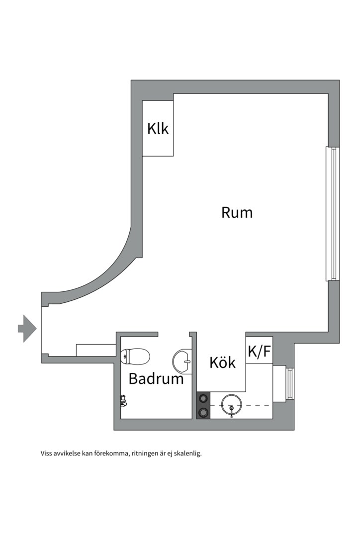 Planlösning från Svandammsvägen 3, Till salu i Midsommarkransen, Stockholm