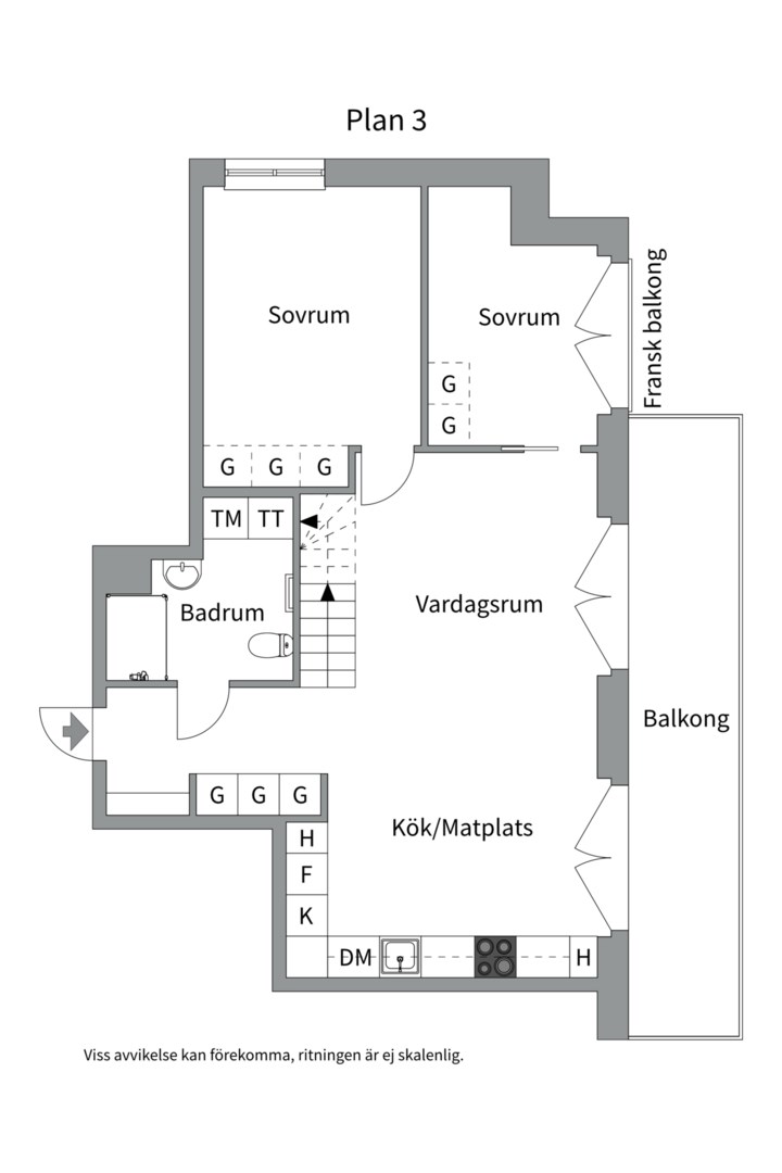 Planlösning från Birkavägen 10, Såld i Birka, Nacka