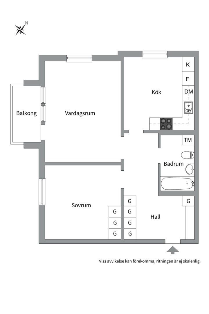 Planlösning från Linnégatan 19, Till salu i Centrum, Uppsala