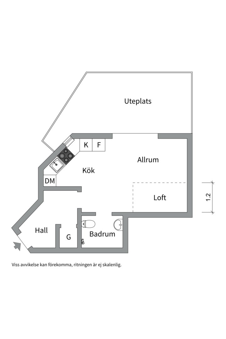 Planlösning från Styrmansgatan 16B, Såld i Östermalm, Stockholm