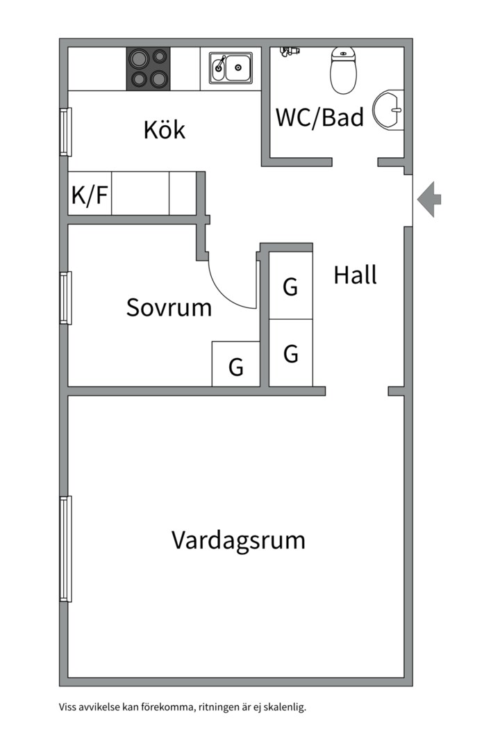 Planlösning från Pilgrimsvägen 54B, 3 tr, Kommande i Aspudden, Stockholm