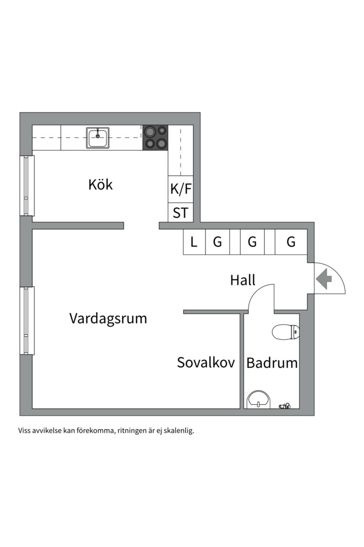 Planlösning från Rekylgatan 6, Kommande i Haga, Västerås